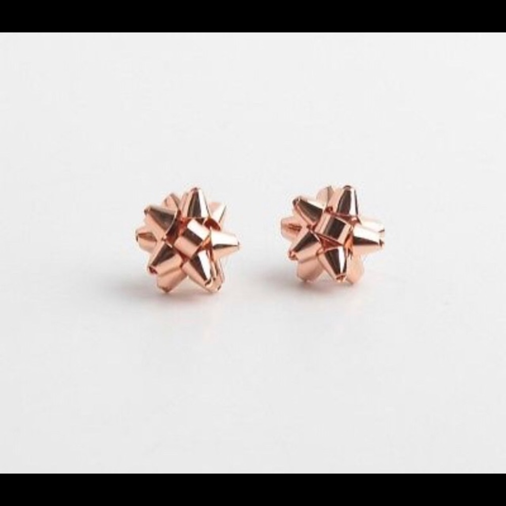 Kate Spade Bourgeois Bow Stud Earrings, Rose Gold